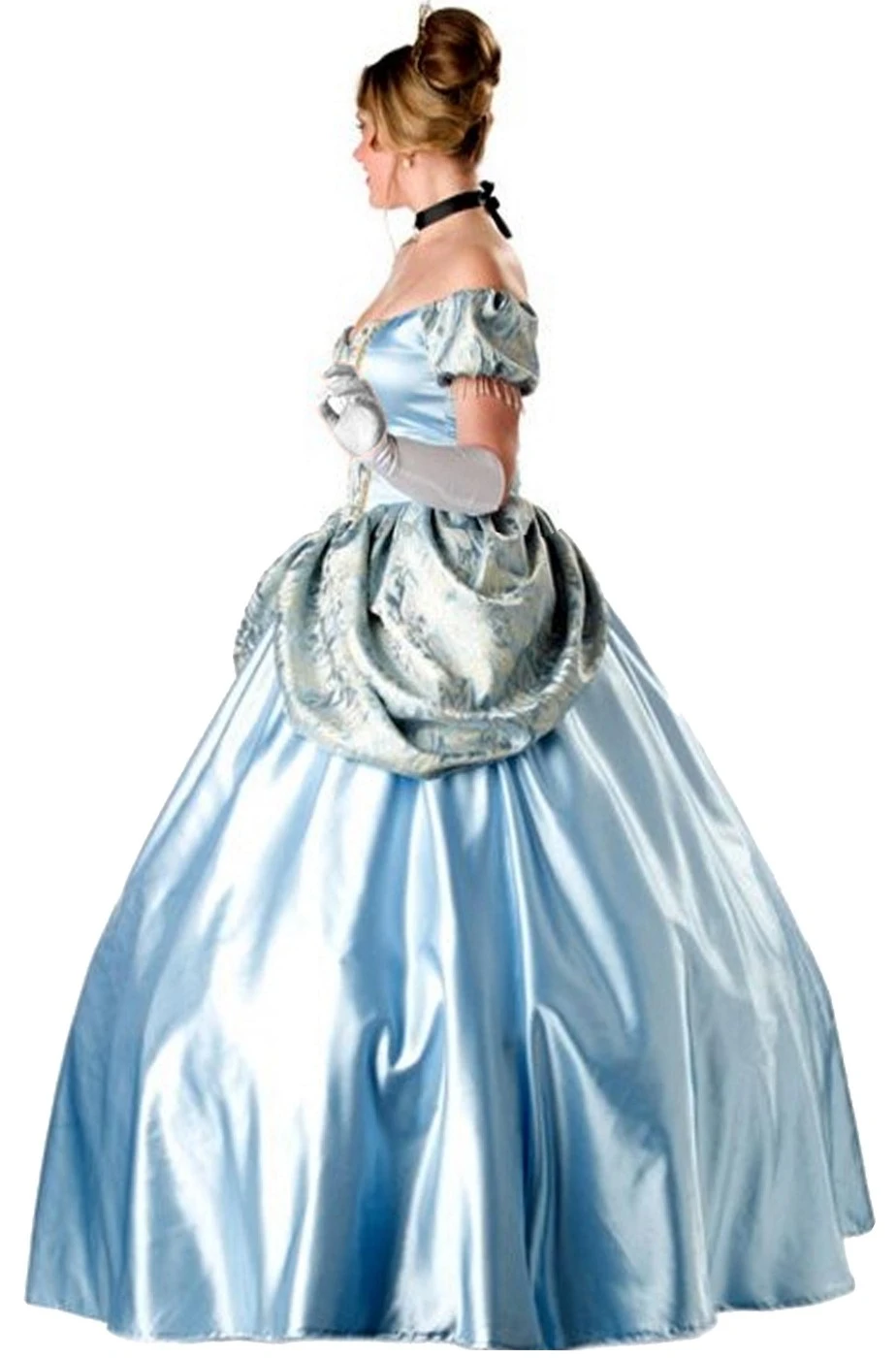 Abito Adulta Da Principessa Azzurra Meraviglioso E Fiabesco - immagine 2