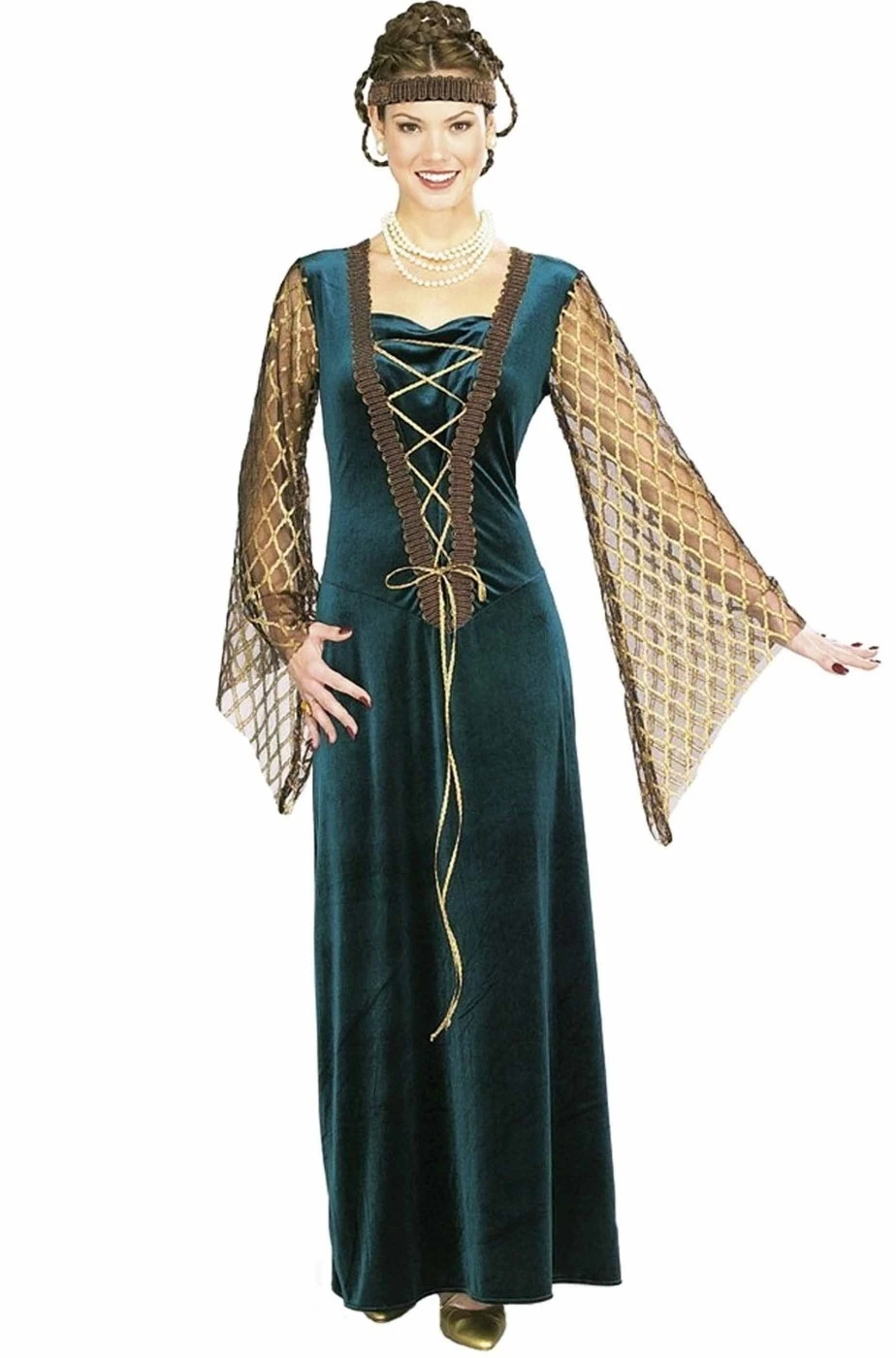 Costume Dama Medievale Rinascimentale Donna Adulta O Ginevra Giulietta - immagine 2