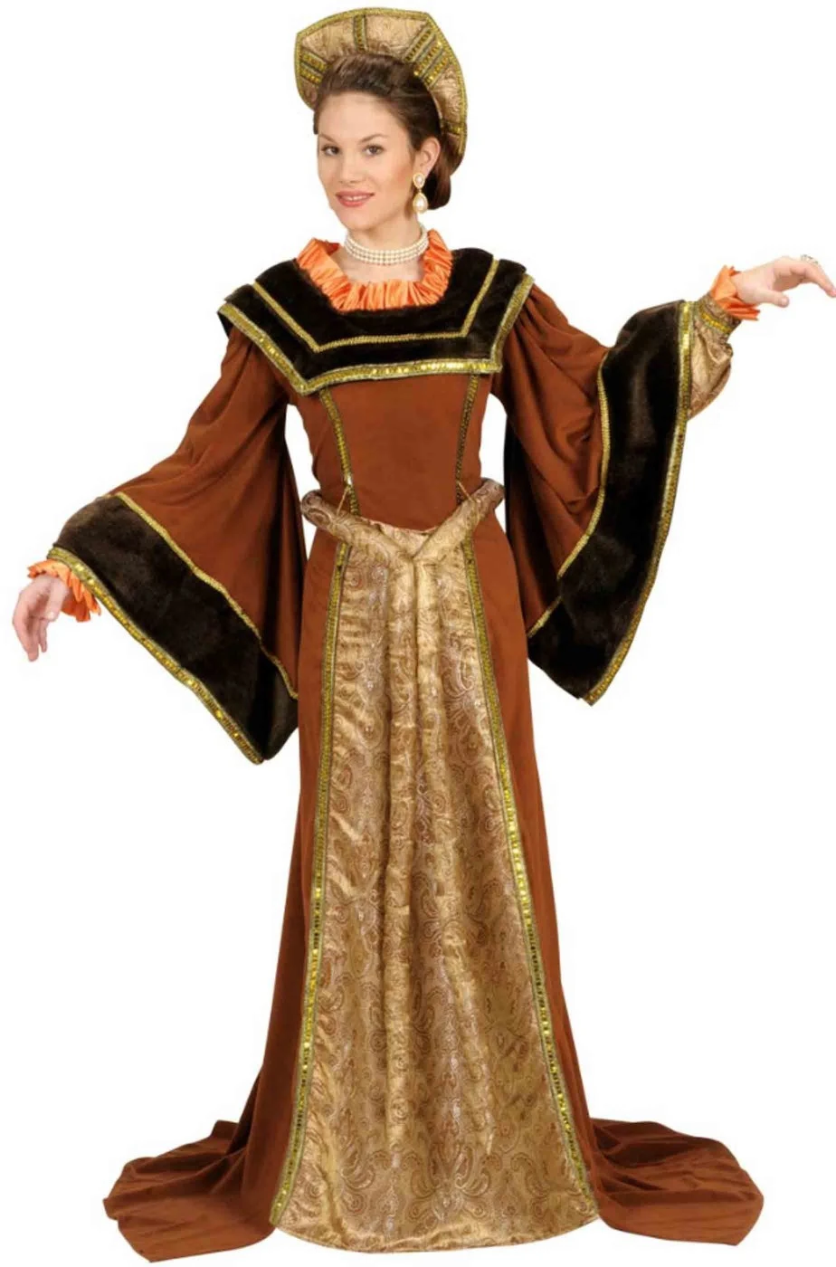 Roma Costume Donna Dama Tudor Rinascimentale Adulta