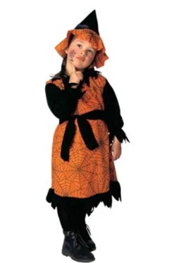 WIDMANN Costume Carnevale Bambina Strega Nera E Arancio