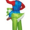 Disguise Costume Di Yoshi Gonfiabile Con Salopette Di Super Mario