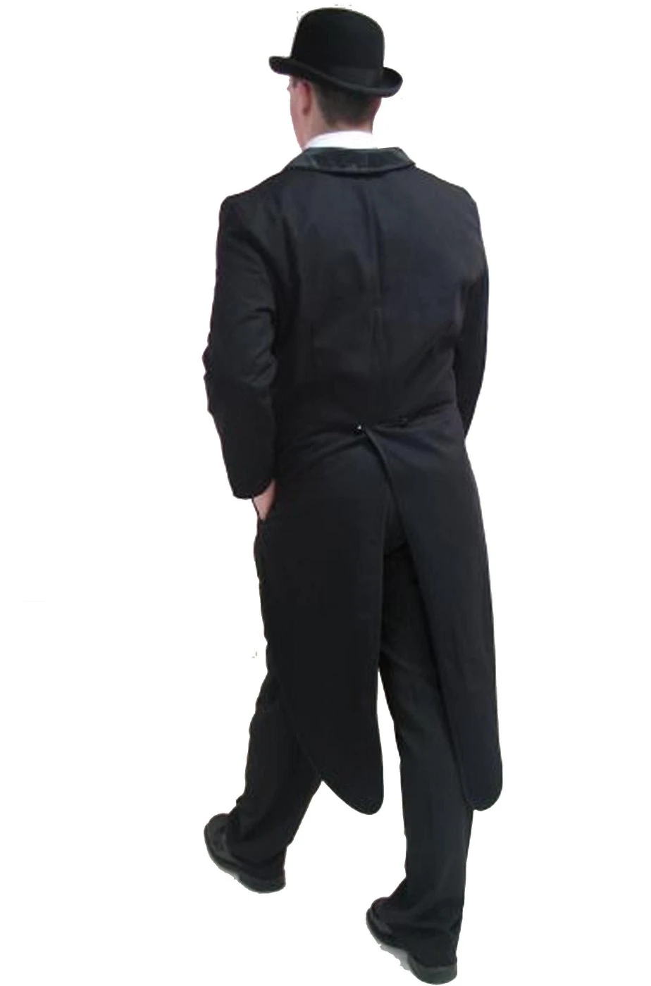 Costume Giacca Nera Frac Uomo Charlie Chaplin Charlot O Penguin - immagine 4