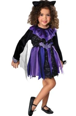 Costume Carnevale Bambina Strega Pipistrello