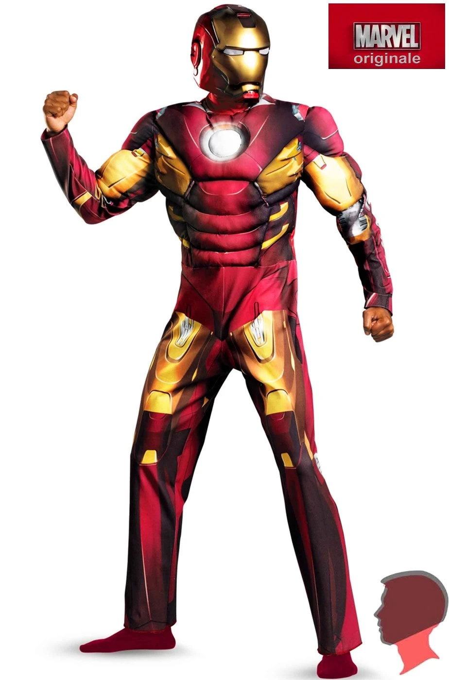 Disguise Costume Iron Man Adulto Mark VII Con Muscoli Taglia XXL - immagine 4