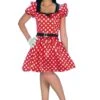 Smiffys Costume Minnie O Topolina Adulta Rosso Pois Bianchi
