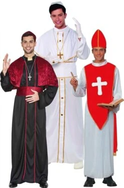 Gruppo Costumi Di Carnevale Papa Cardinale E Vescovo Adulti