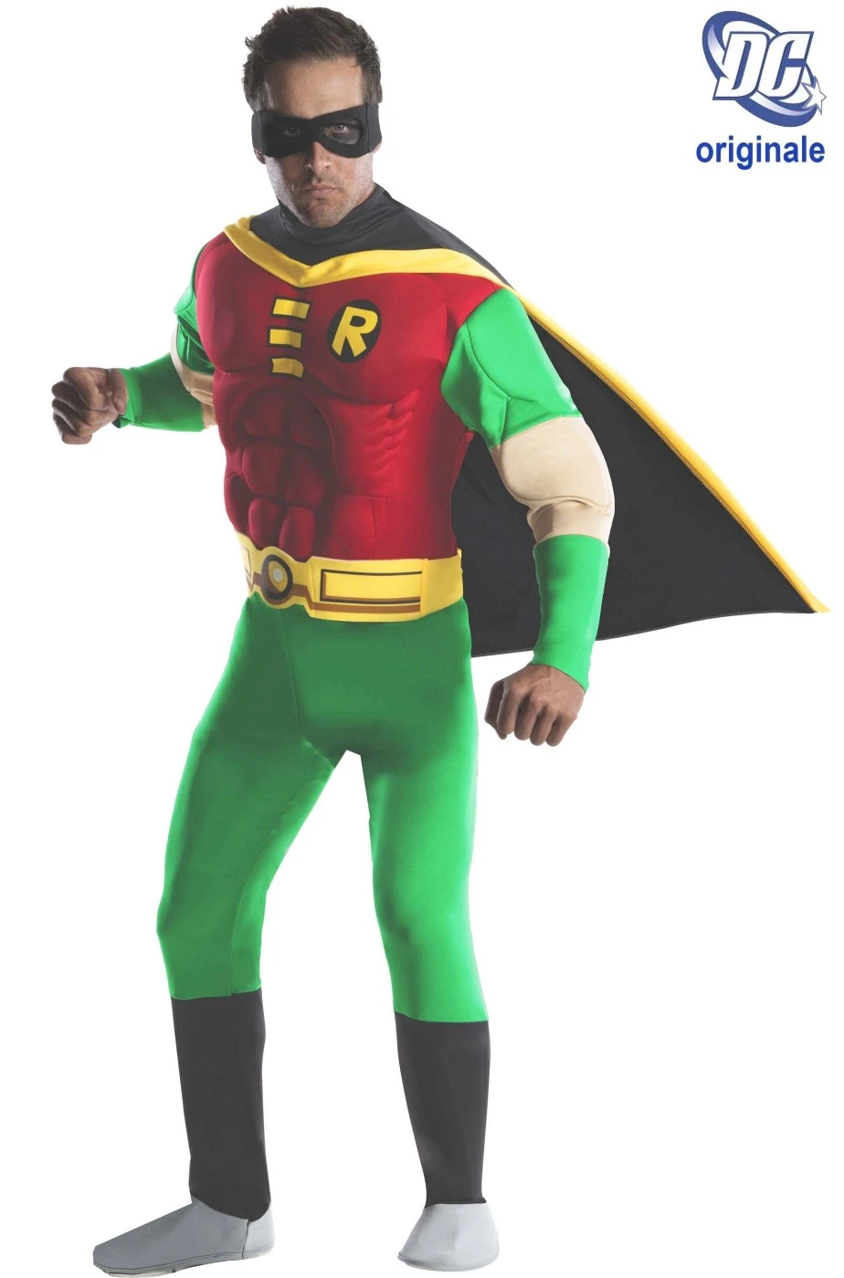 Costume Robin Adulto De Luxe Con Muscoli - immagine 2