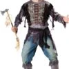 Costume Uomo Scheletro Guerriero Indiano Zombie