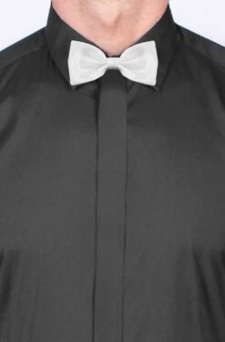 Cravattino Papillon Farfallino Bianco Classico Con Attacco Regolabile