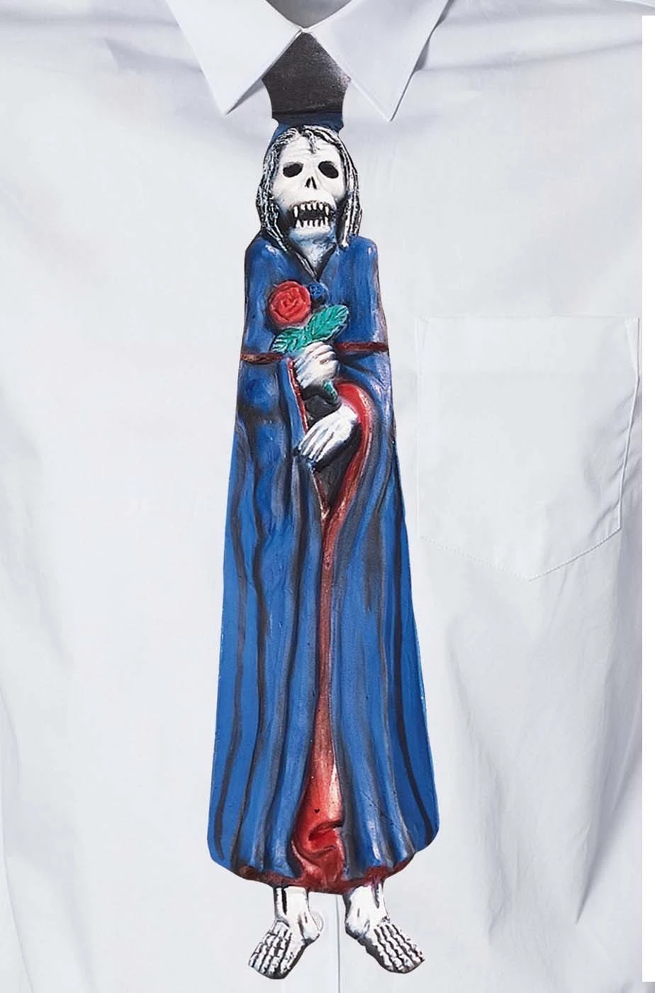 Cravatta Halloween In Lattice Con Calavera Dia De Los Muertos - immagine 2