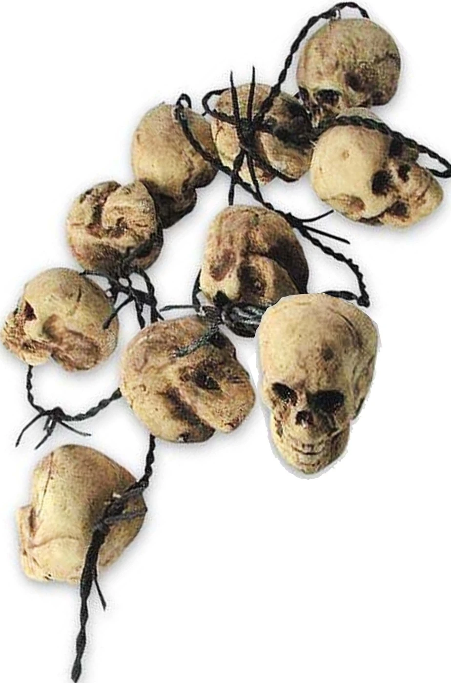 Smiffys Decorazione Halloween Ghirlanda Di Filo Spinato Con Teschi