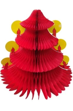 AMSCAN Decorazione Natalizia Albero Di Natale A Soffietto Rosso