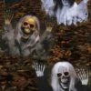 Allestimento Di Tre Decorazioni Halloween Da Giardino Scheletri Dal Terreno