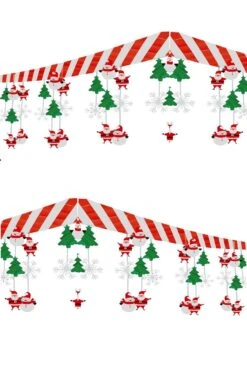 AMSCAN Decorazione Natalizia Con Babbi Natale, Pupazzi E Fiocchi Di Neve