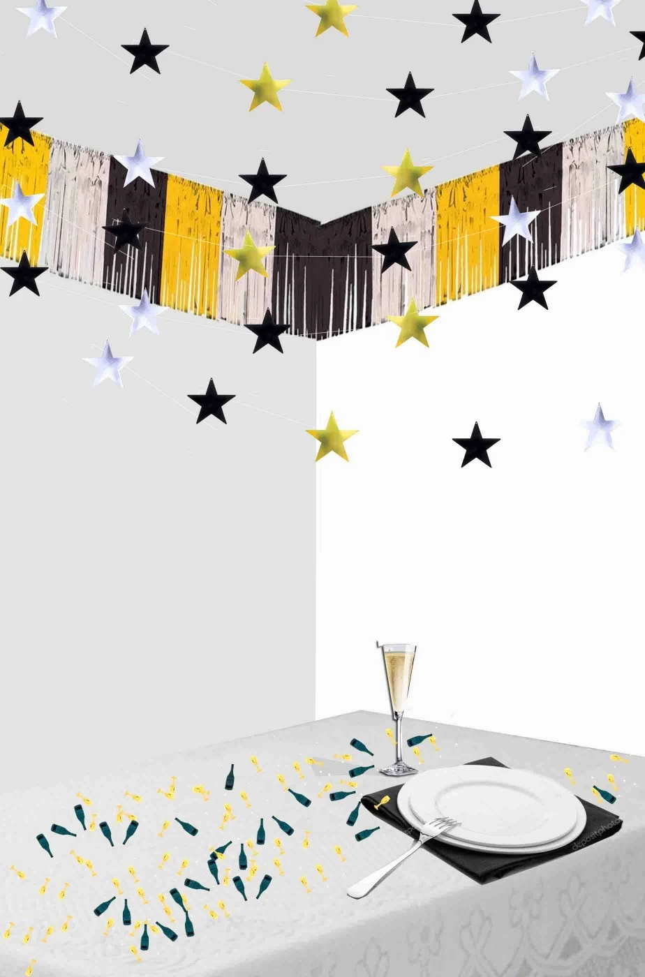 AMSCAN Decorazioni Party A Tema Hollywood Disco Oro E Argento Pacchetto