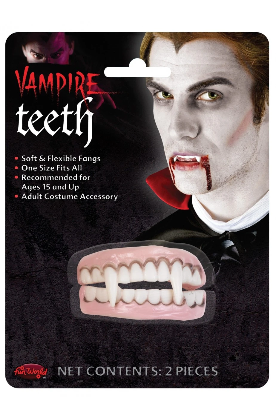 Dentiera Morbida Per Vampiro Per Maggiori Di 15 Anni Senza Colla - immagine 2