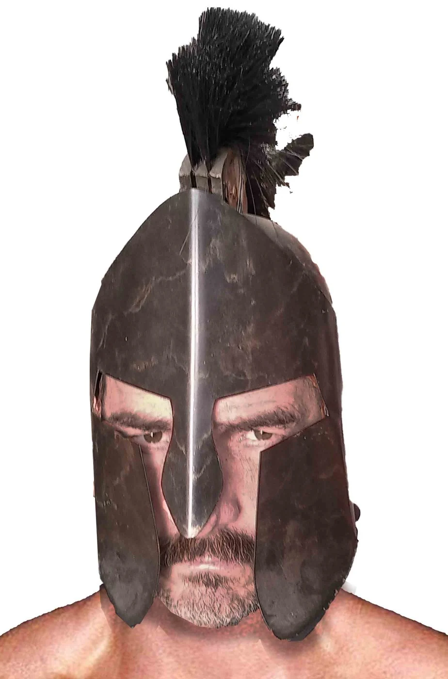 Elmo E Scudo Grande Di Metallo Di Leonida Guerriero Spartano Dei 300 - immagine 2