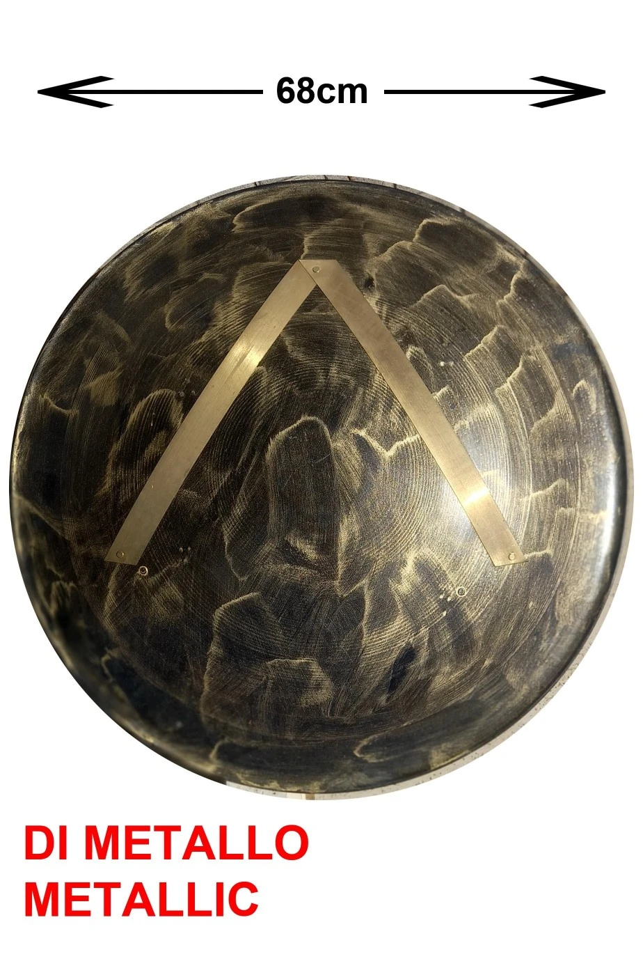 Elmo E Scudo Grande Di Metallo Di Leonida Guerriero Spartano Dei 300 - immagine 8