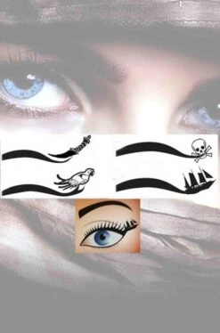 Eyeliner A Tatuaggio Per Trucco Da Piratessa 4 Motivi