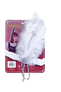 Fascia Anni 20 Bianca Con Piuma Flapper Charleston