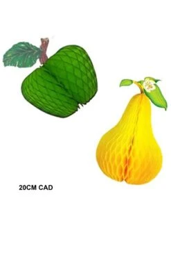 WIDMANN Festone Decorativo Soffietto Frutta Mela E Pera 20cm Altezza
