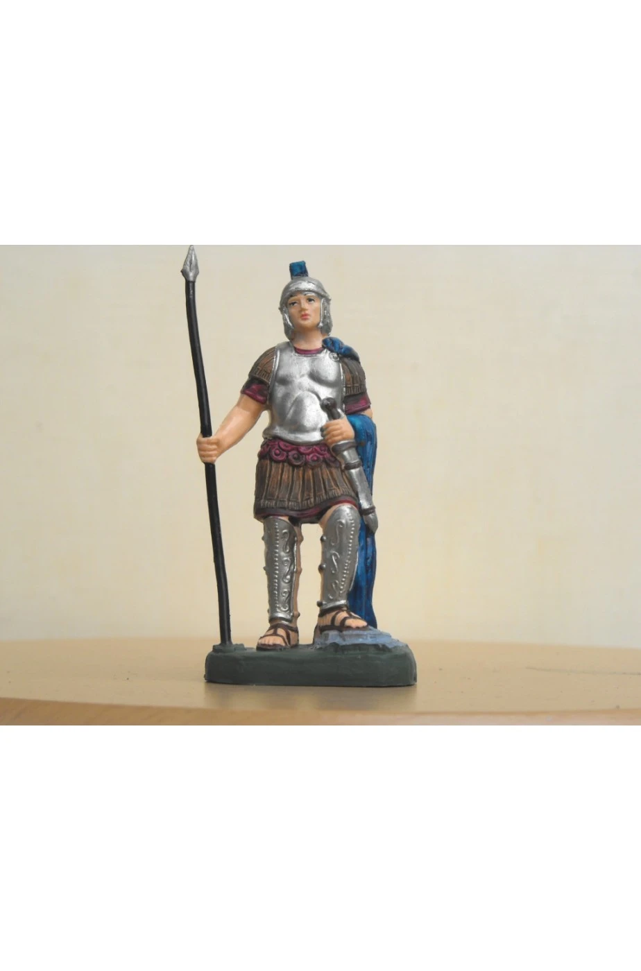 Figurina Presepe In Plastica (cm 10) Soldato Legionario Romano Con Lancia