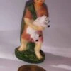 Figurina Presepe In Plastica (cm 5,5) Pastore Con Pecora In Braccio