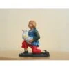 Figurina Presepe In Plastica (cm 7) Bambino Inginocchiato In Adorazione Con Oca