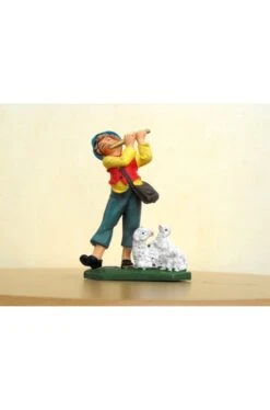 Figurina Presepe In Plastica (cm 10) Pastore Con Flauto
