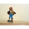 Figurina Presepe In Plastica (cm 10) Zampognaro Con Gilet Verde Pelliccia