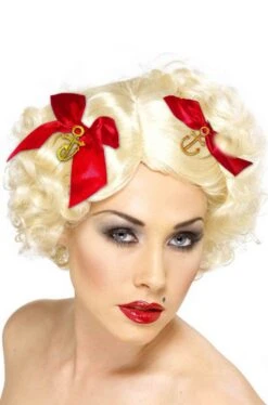 Fiocchetti Con Ancora Per Acconciatura Da Marinaia