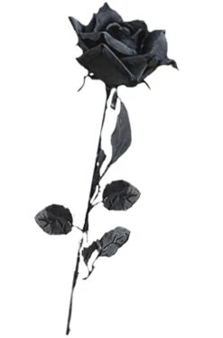 Fiore Finto Rosa Nera Di Plastica