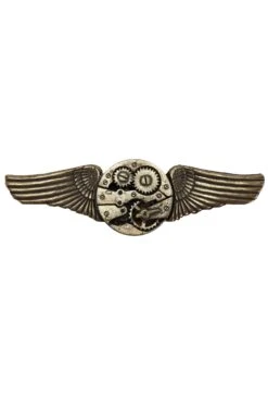 Fregio Spilla Aeronautica In Metallo Per Uniformi, Divise, Pilota E Steampunk