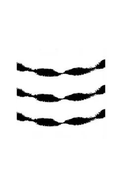 AMSCAN Ghirlanda In Carta Crespa Nera Con Frangia Da Entrambi I Lati 24 Metri