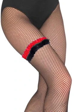 Giarrettiera Rossa Con Pizzo Nero