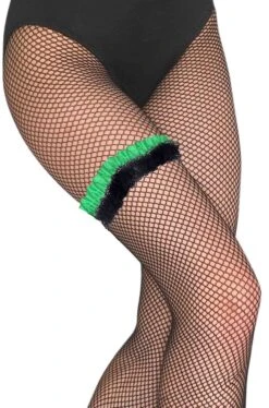 Giarrettiera Verde Con Pizzo Nero