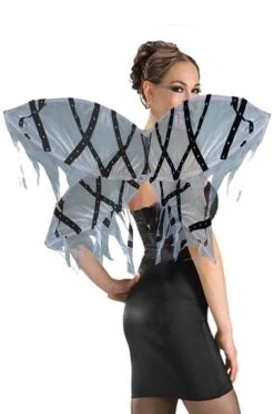 Ali Finte Grandi Grigie E Nere Fata Punk