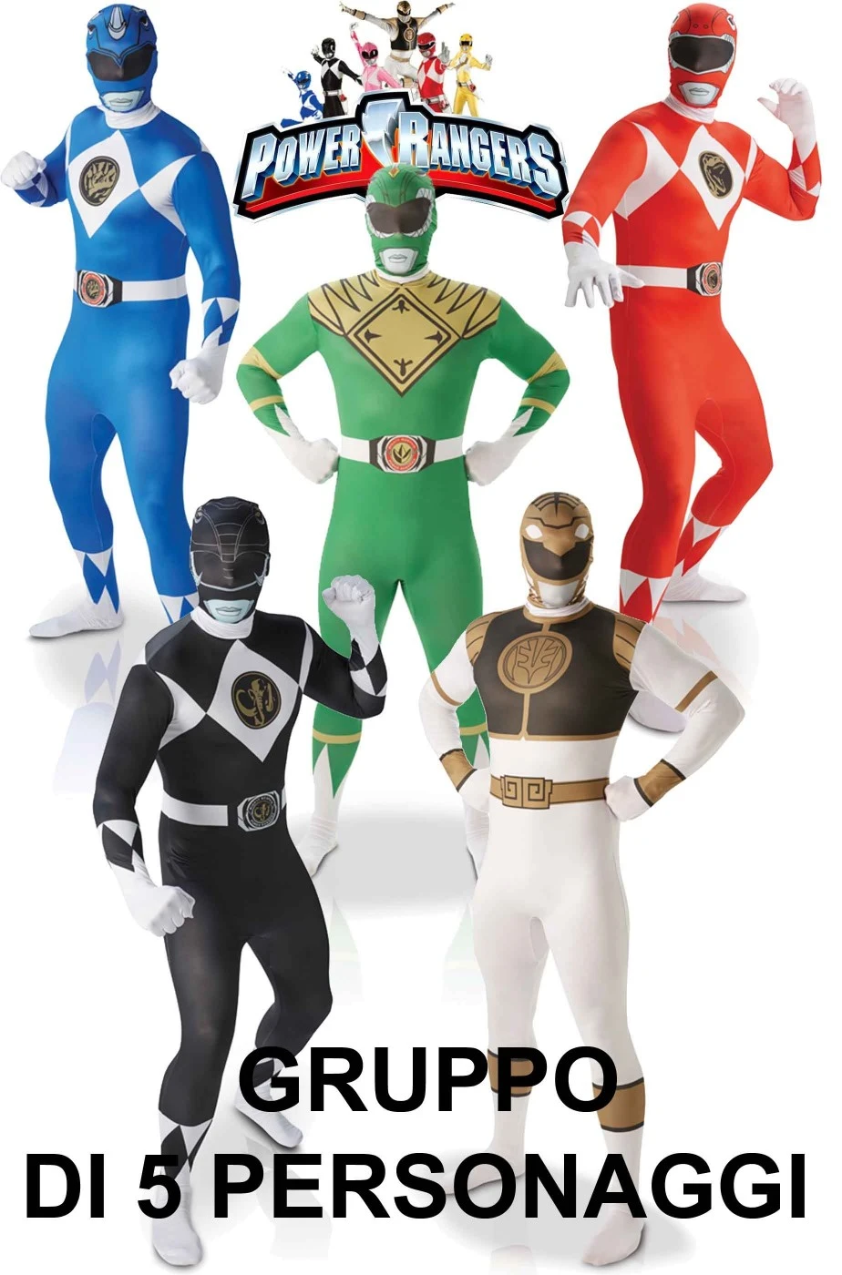 Gruppo Cinque Power Rangers 2nd Skin 5 Personaggi