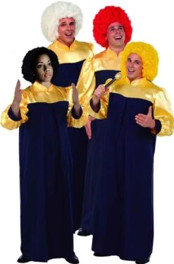 Gruppo Costume Adulto Unisex Cantanti Gospel