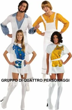 Smiffys Gruppo Di Costumi Anni 70 Gli ABBA