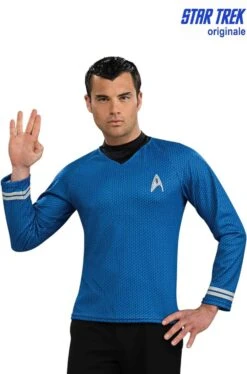 Star Trek Maglia Primo Ufficiale Spock O Mc Coy Con Stampa A Nido D'ape