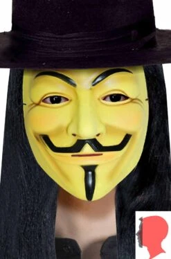 Maschera Anonymous Non Originale Solo Imitazione Di Quella Del Film V Per Vendetta