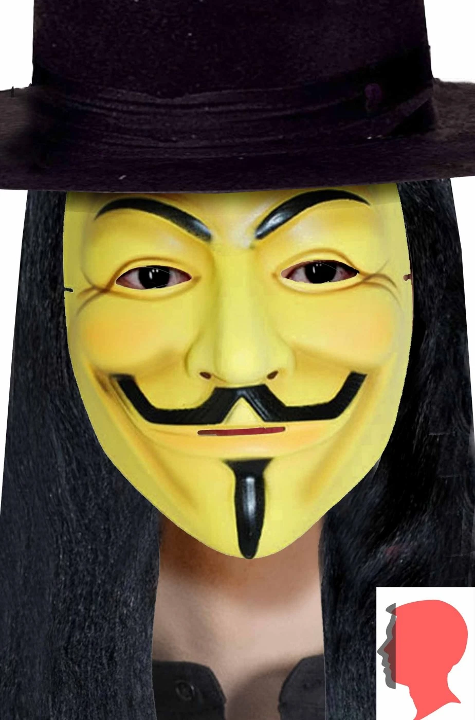 Maschera Anonymous Non Originale Solo Imitazione Di Quella Del Film V Per Vendetta