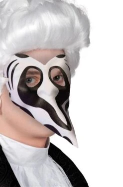 Maschera Stile Veneziano Bianca E Nera
