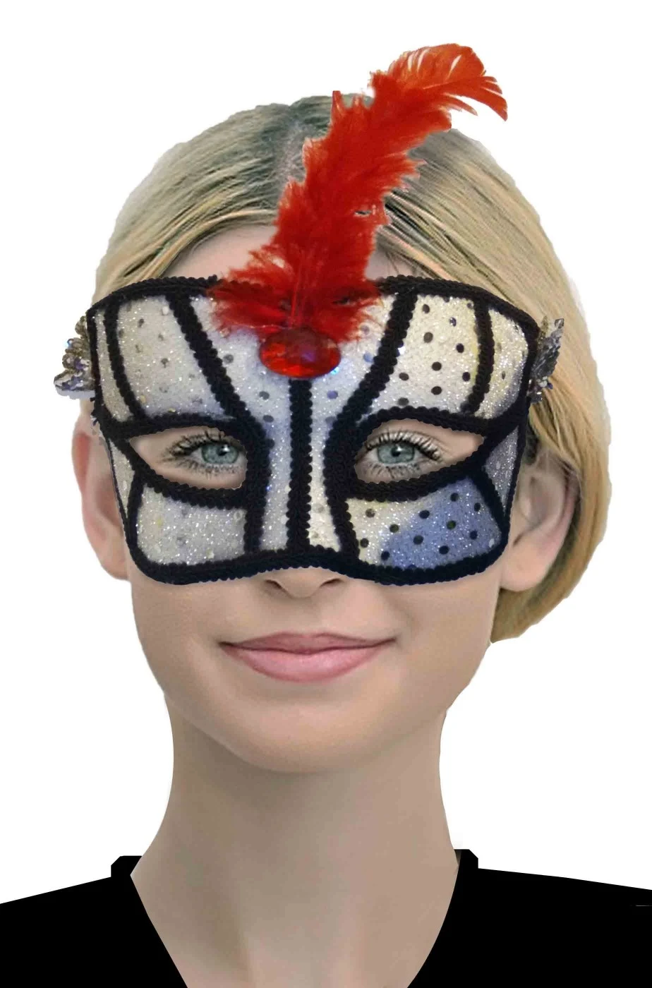 Maschera Di Carnevale Stile Veneziano Argentata