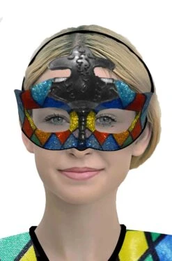 Maschera Di Carnevale Stile Veneziano Arcobaleno