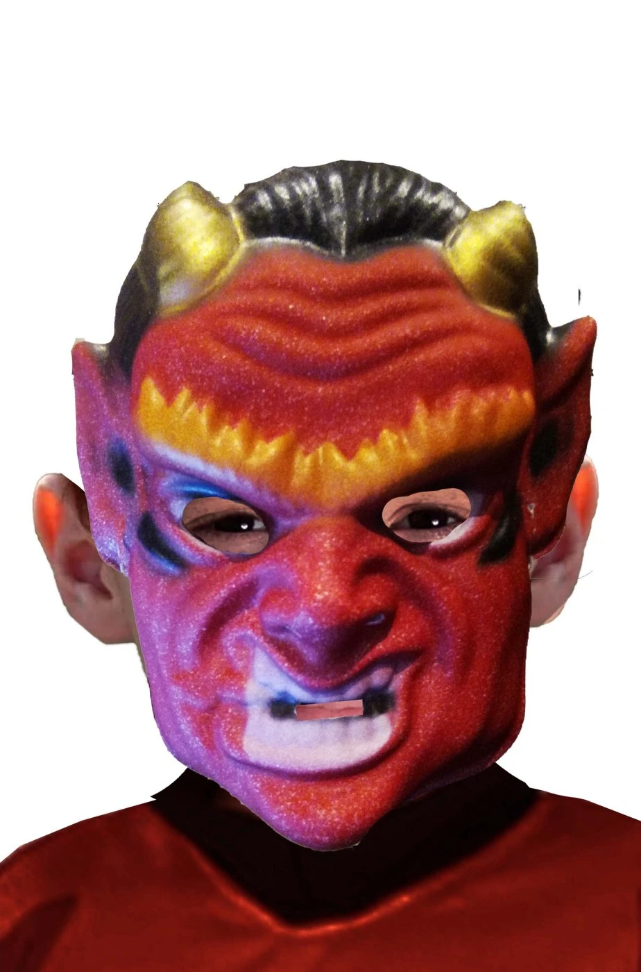 Maschera Hallowee Economica Diavolo Con Corna In E.V.A.