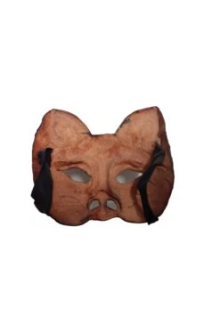 Maschera Dio Egizio Iside Gatto In Cuoio Realizzata A Mano