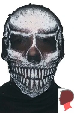 Maschera Teschio Stretch Elasticizzata Si Vede Attraverso