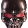 Maschera Teschio Nero Bronzo Frontale